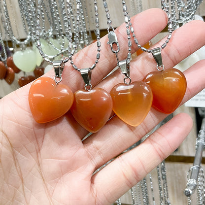 Carnelian Agate Crystal Necklace