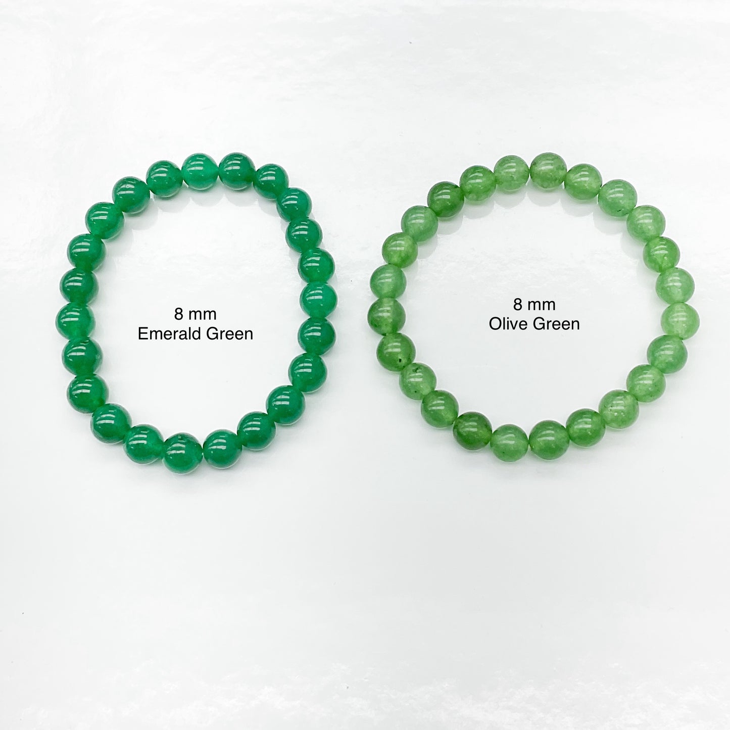 Translucent Green Jade Gemstone Bracelet 8 mm