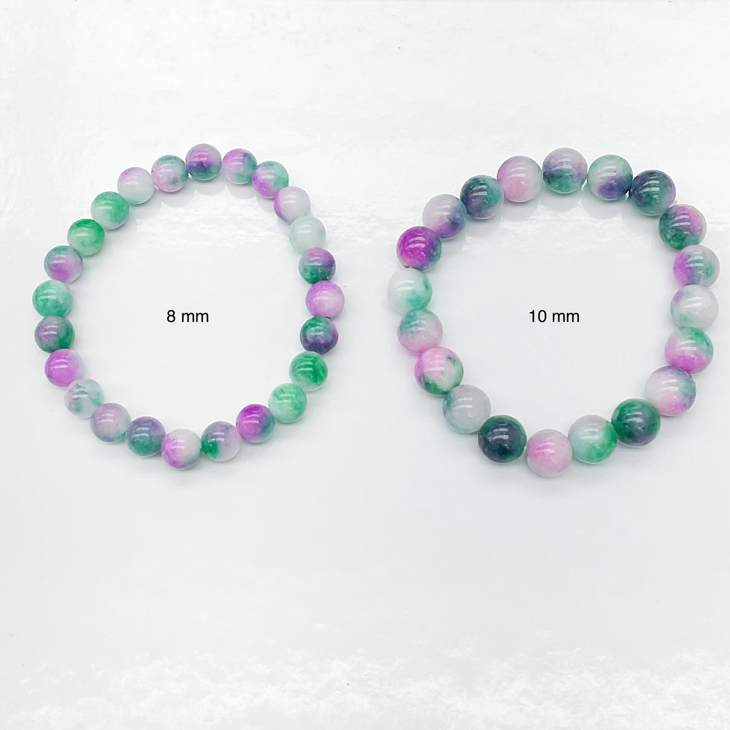 Dyed Lavender Green Jade Gemstone Bracelet