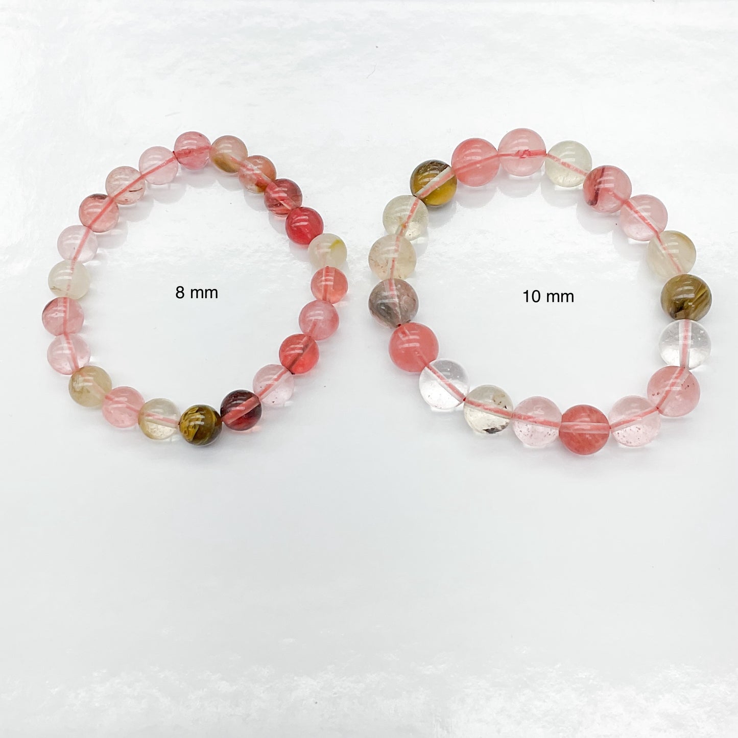 Cherry Quartz Gemstone Beaded Bracelet