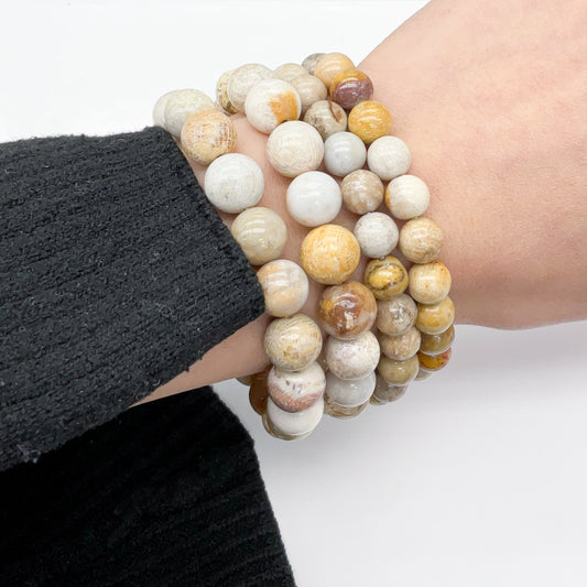 Chrysanthemum Jasper Beaded Bracelet