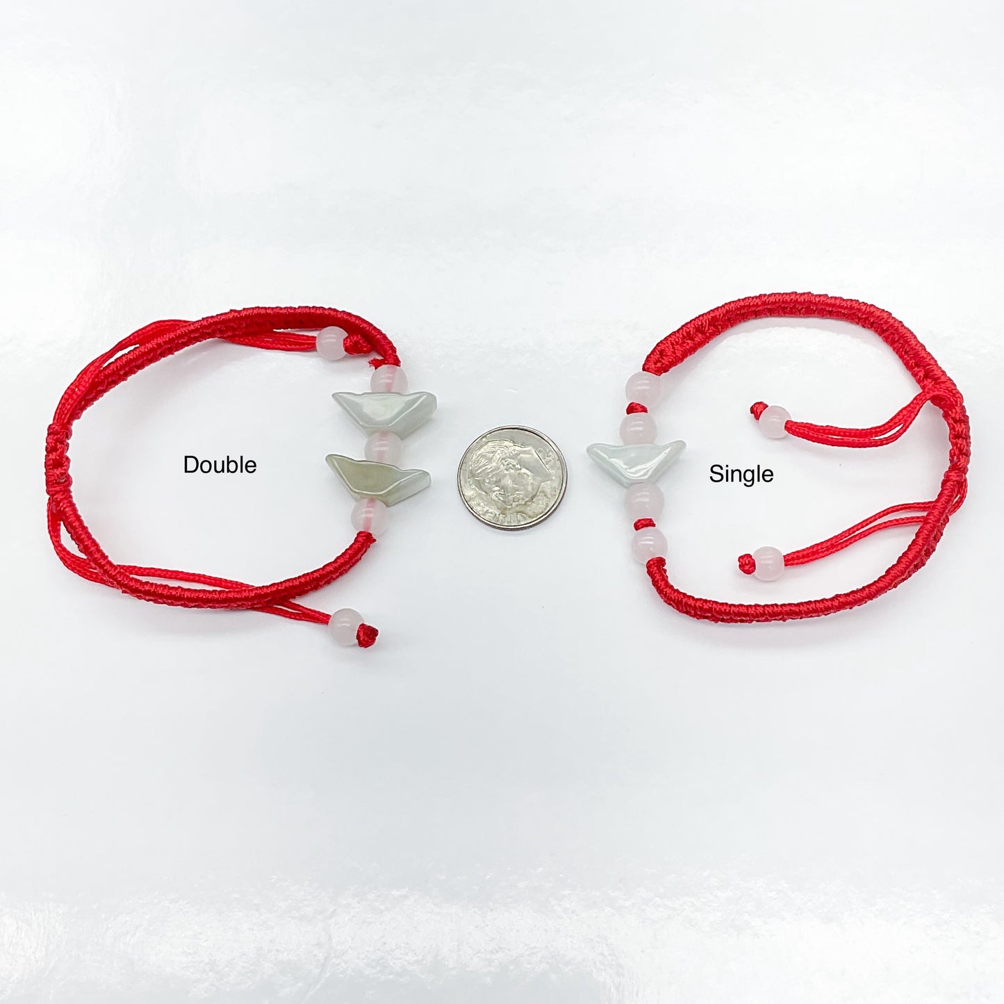 White Jade Ingot Coin Red String Bracelet