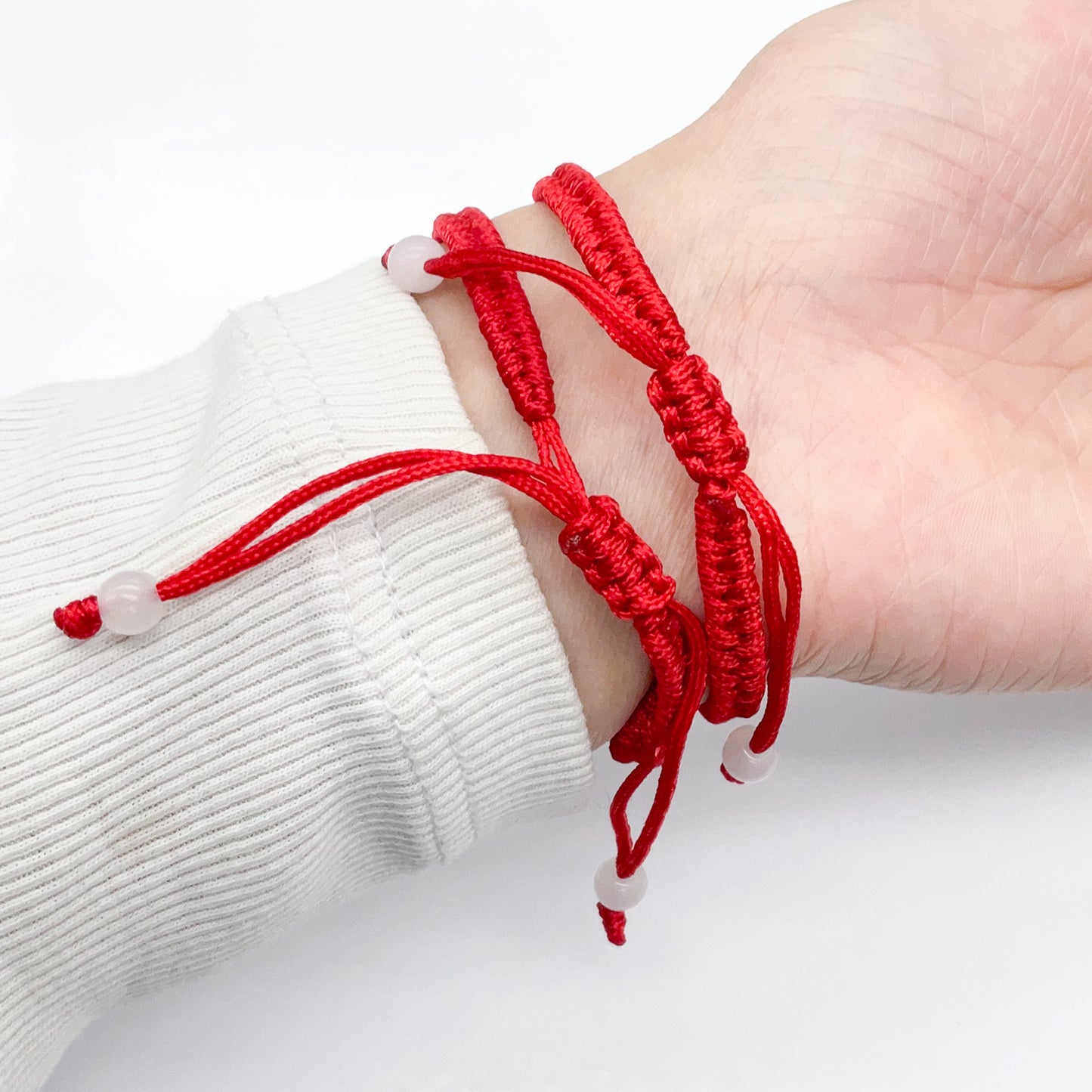 White Jade Ingot Coin Red String Bracelet