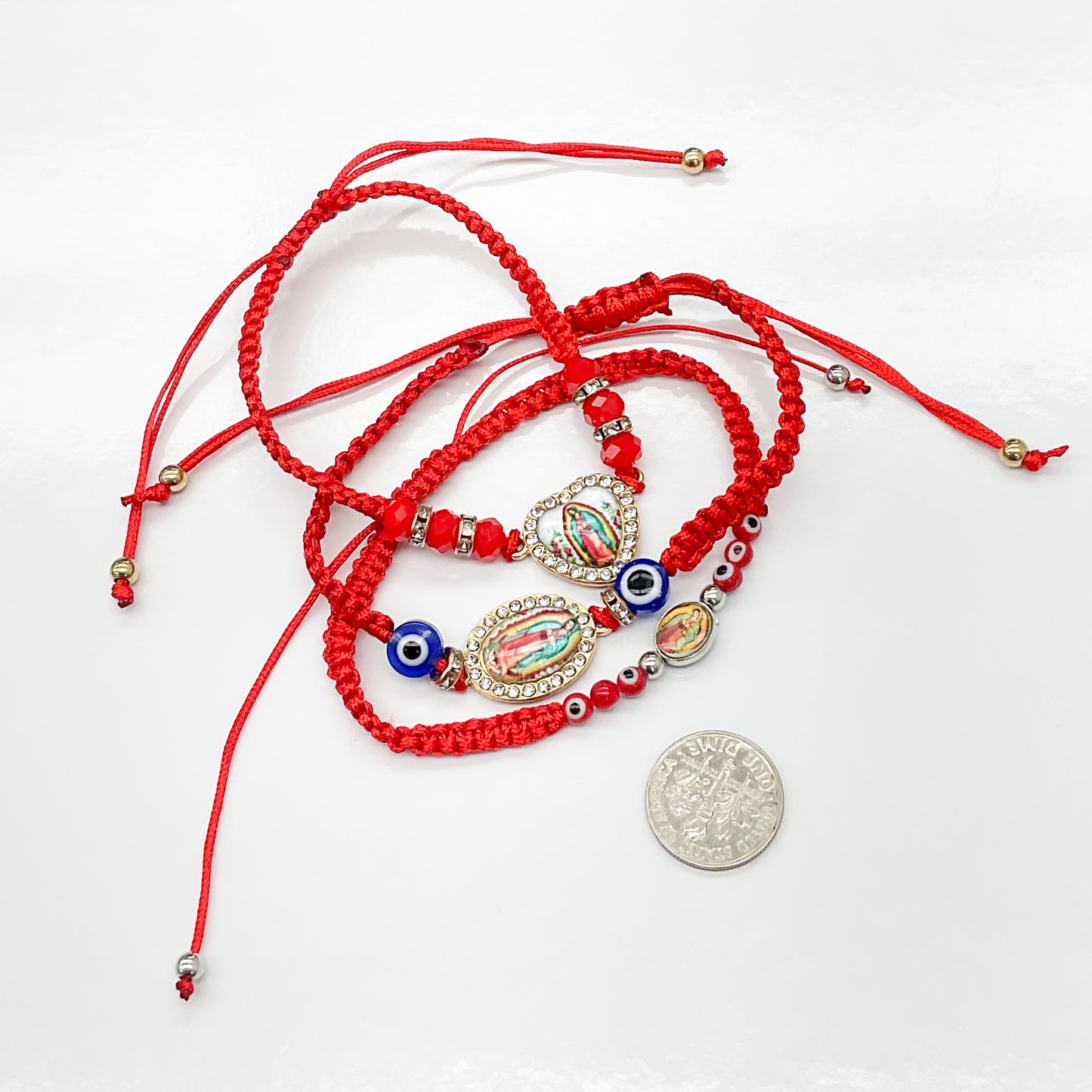 Our Lady of Guadalupe Evil Eye String Bracelet