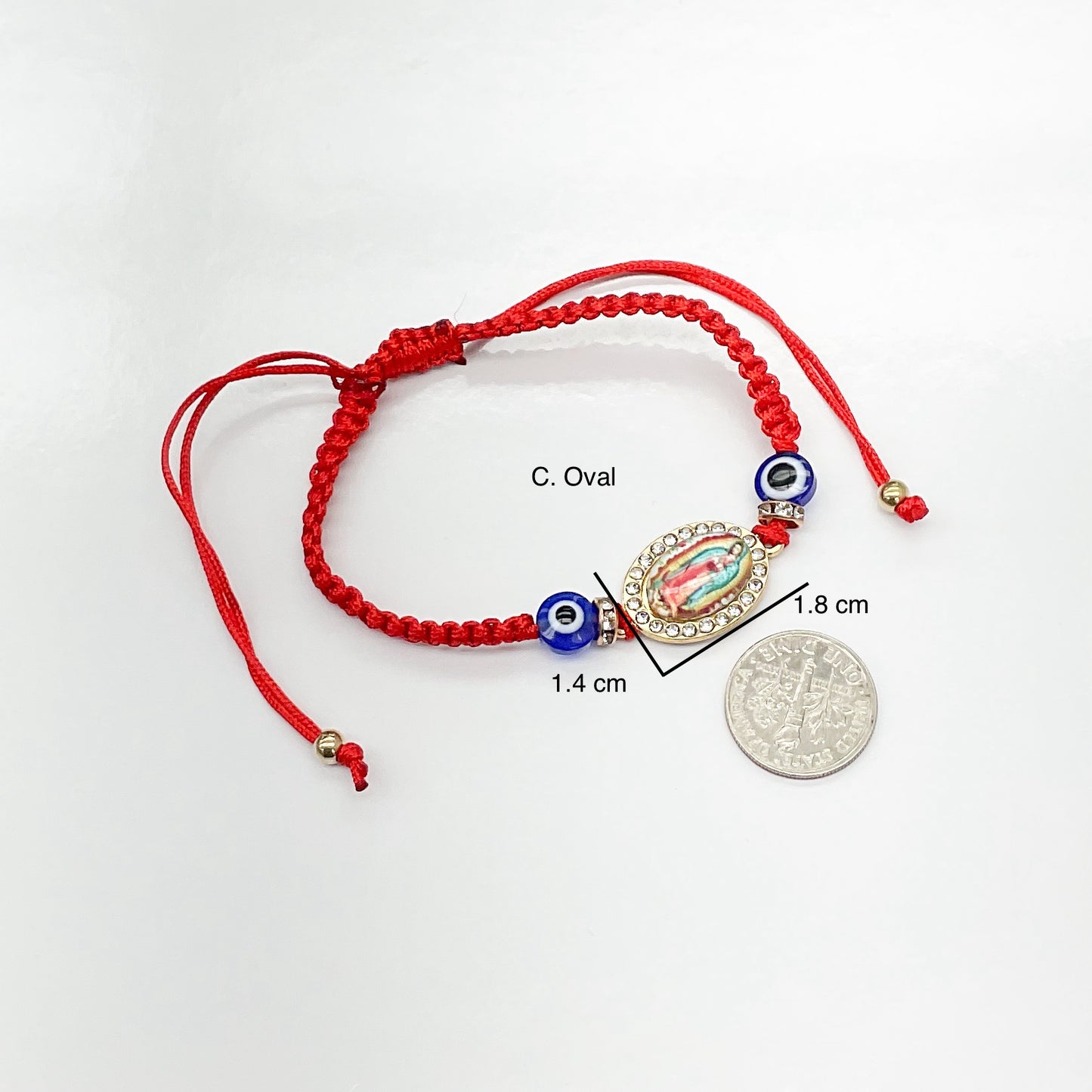 Our Lady of Guadalupe Evil Eye String Bracelet