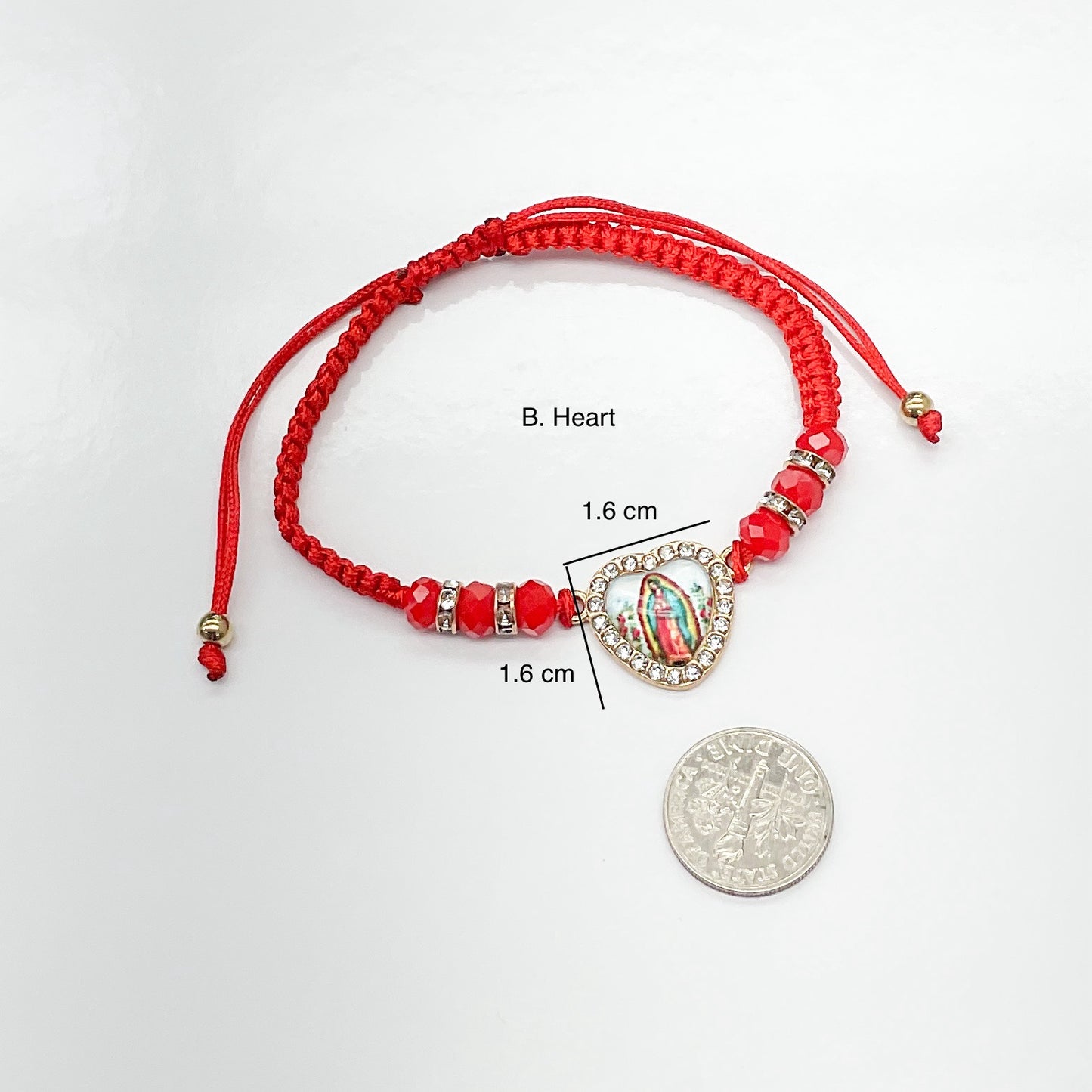 Our Lady of Guadalupe Evil Eye String Bracelet