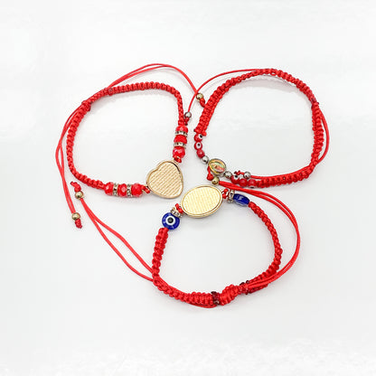 Our Lady of Guadalupe Evil Eye String Bracelet