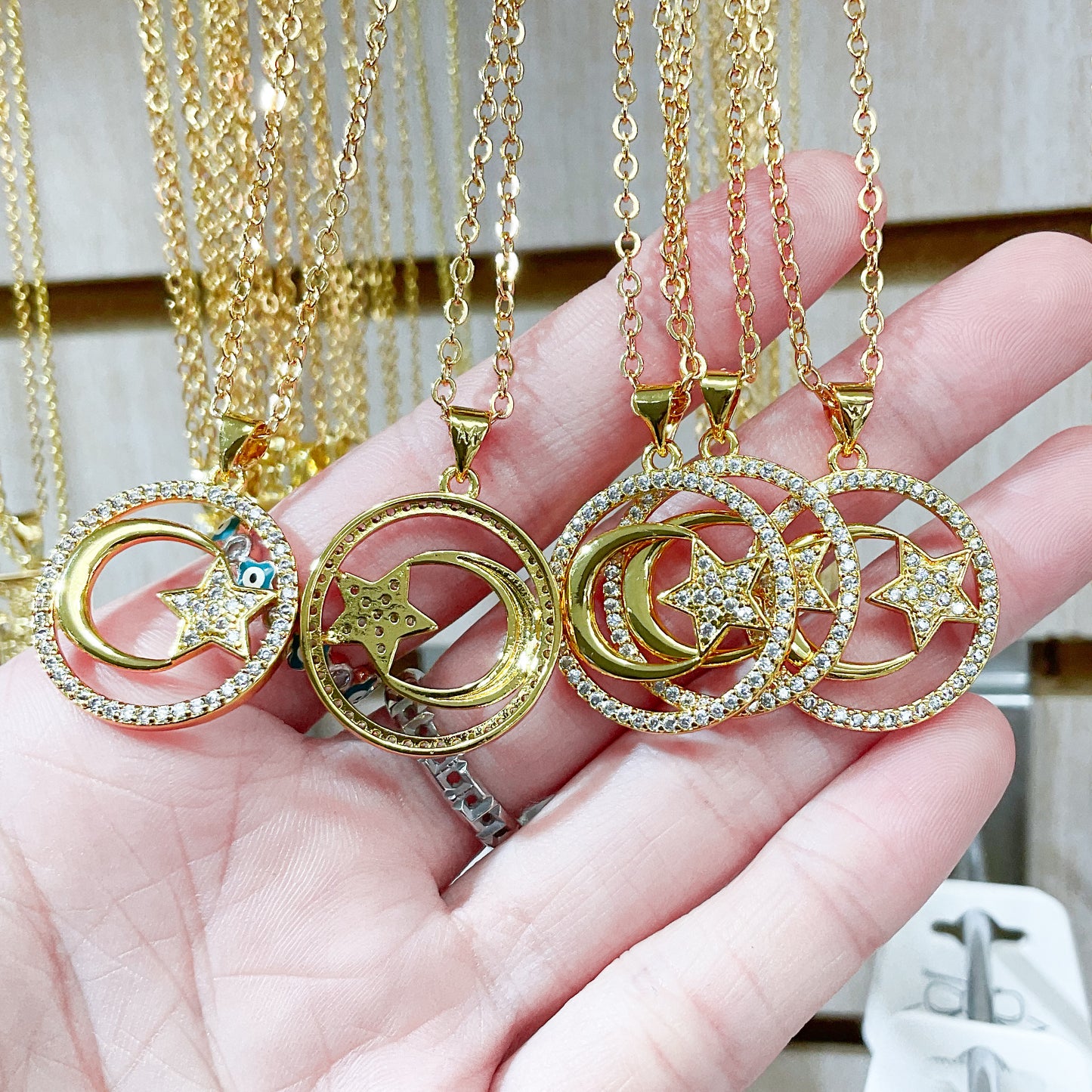 Sun Moon and Star Necklace