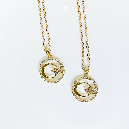 Sun Moon and Star Necklace