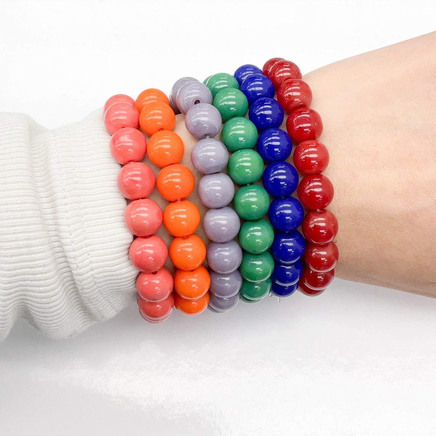 Ceramic Colored Beaded Bracelet