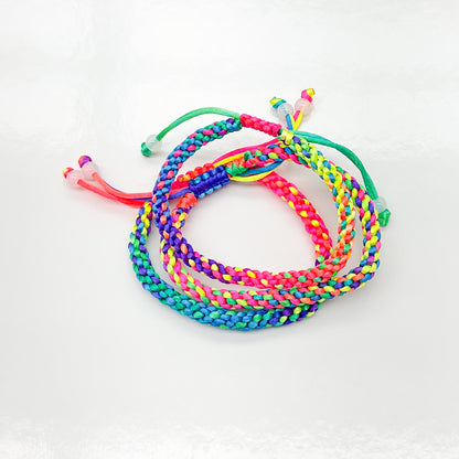 Multicolor Rainbow Braided Bracelet