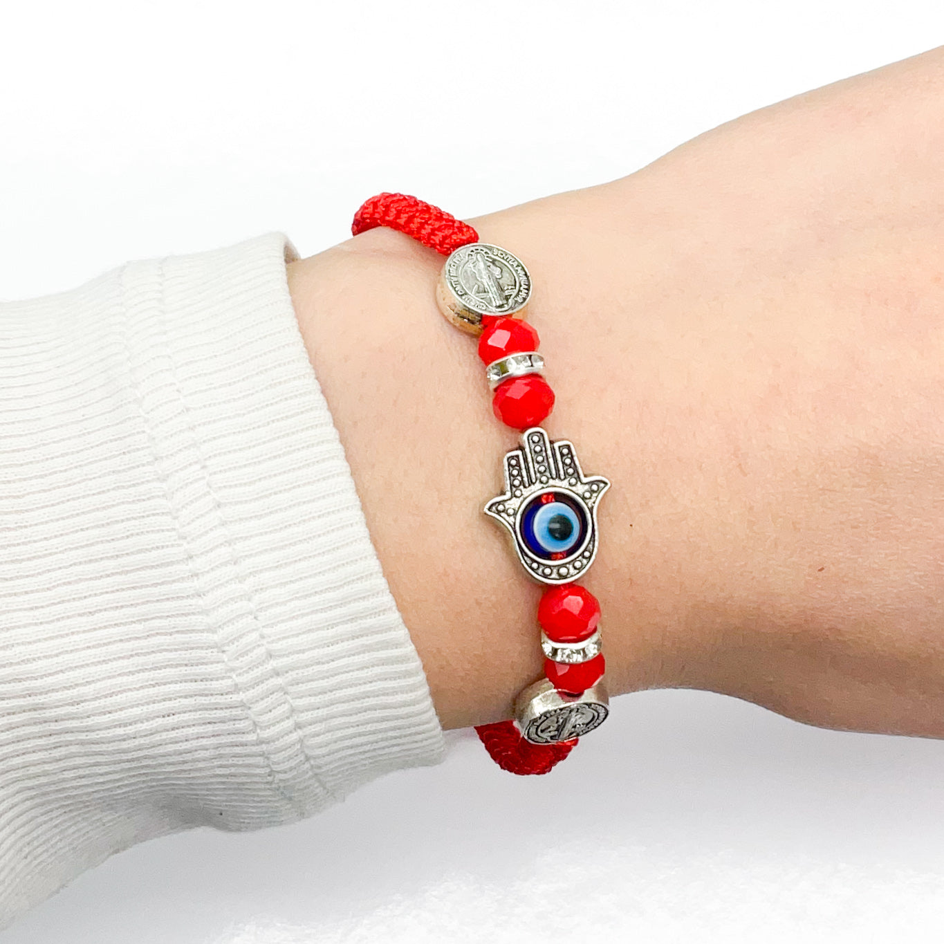 Evil Eye Hamsa Red String Bracelet