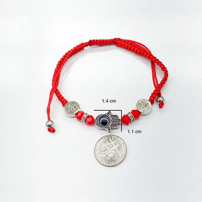 Evil Eye Hamsa Red String Bracelet