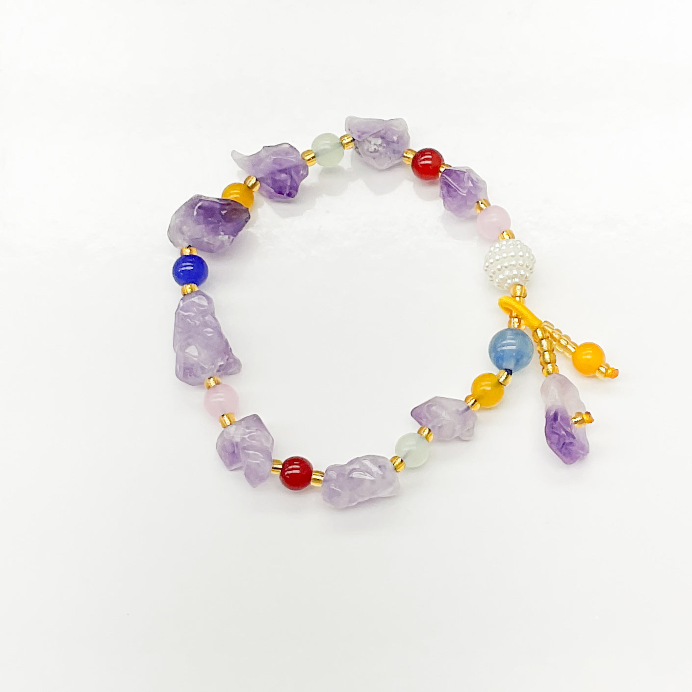 Amethyst Beaded Bracelet