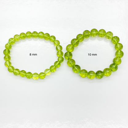 Peridot Crystal Beaded Bracelet