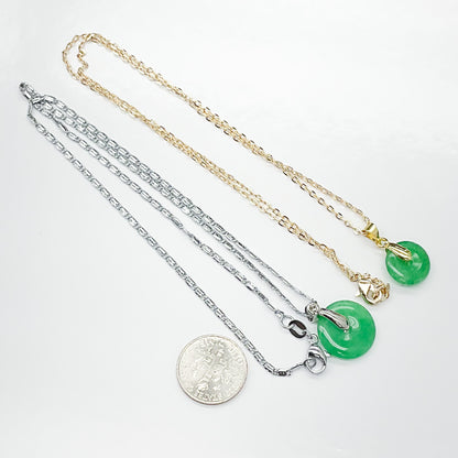 Minimalistic Jade Coin Necklace