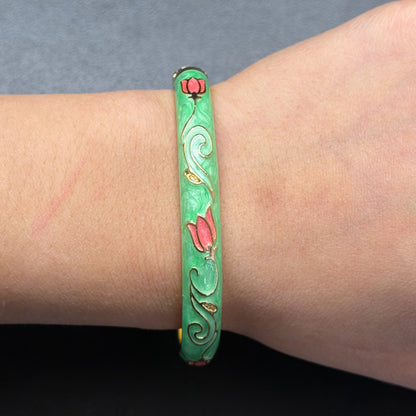 7 mm Tulip Flower Enamel Bangle