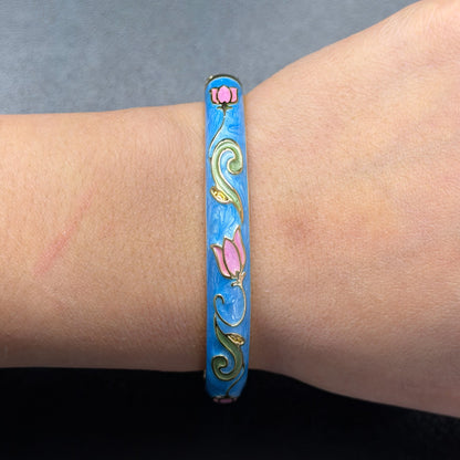 7 mm Tulip Flower Enamel Bangle