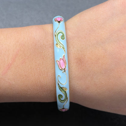 7 mm Tulip Flower Enamel Bangle