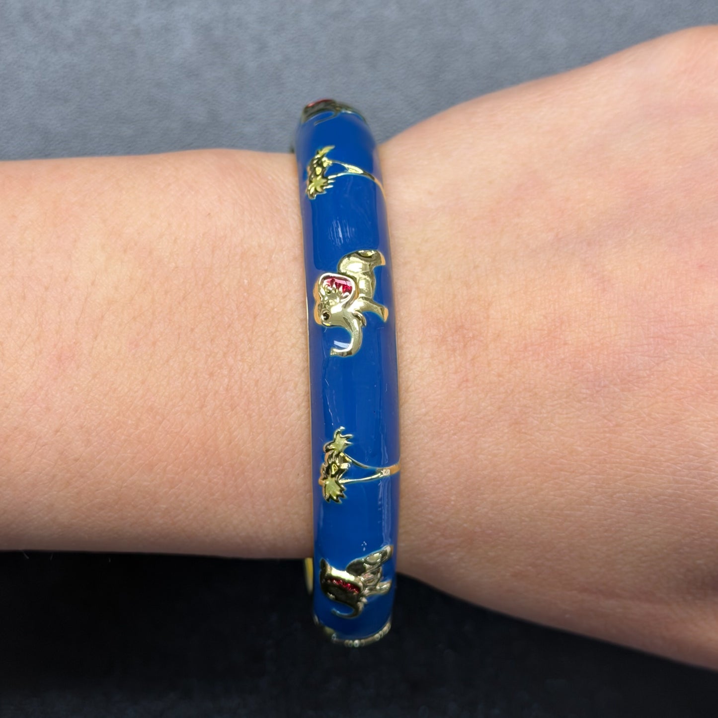 10 mm Elephant Clasp Enamel Bangle