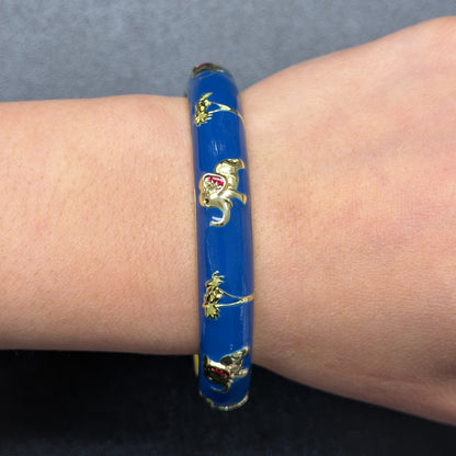 10 mm Elephant Clasp Enamel Bangle