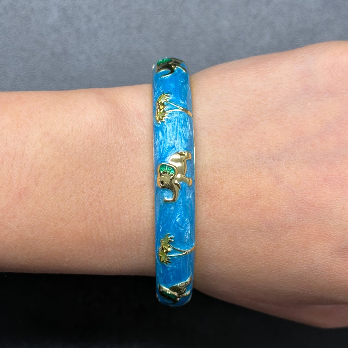 10 mm Elephant Clasp Enamel Bangle