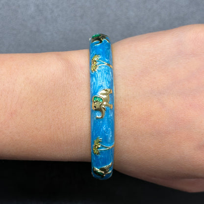 10 mm Elephant Clasp Enamel Bangle