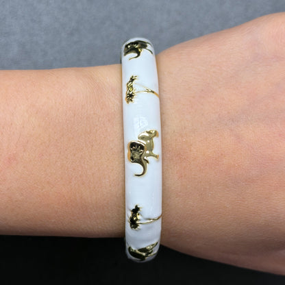 10 mm Elephant Clasp Enamel Bangle