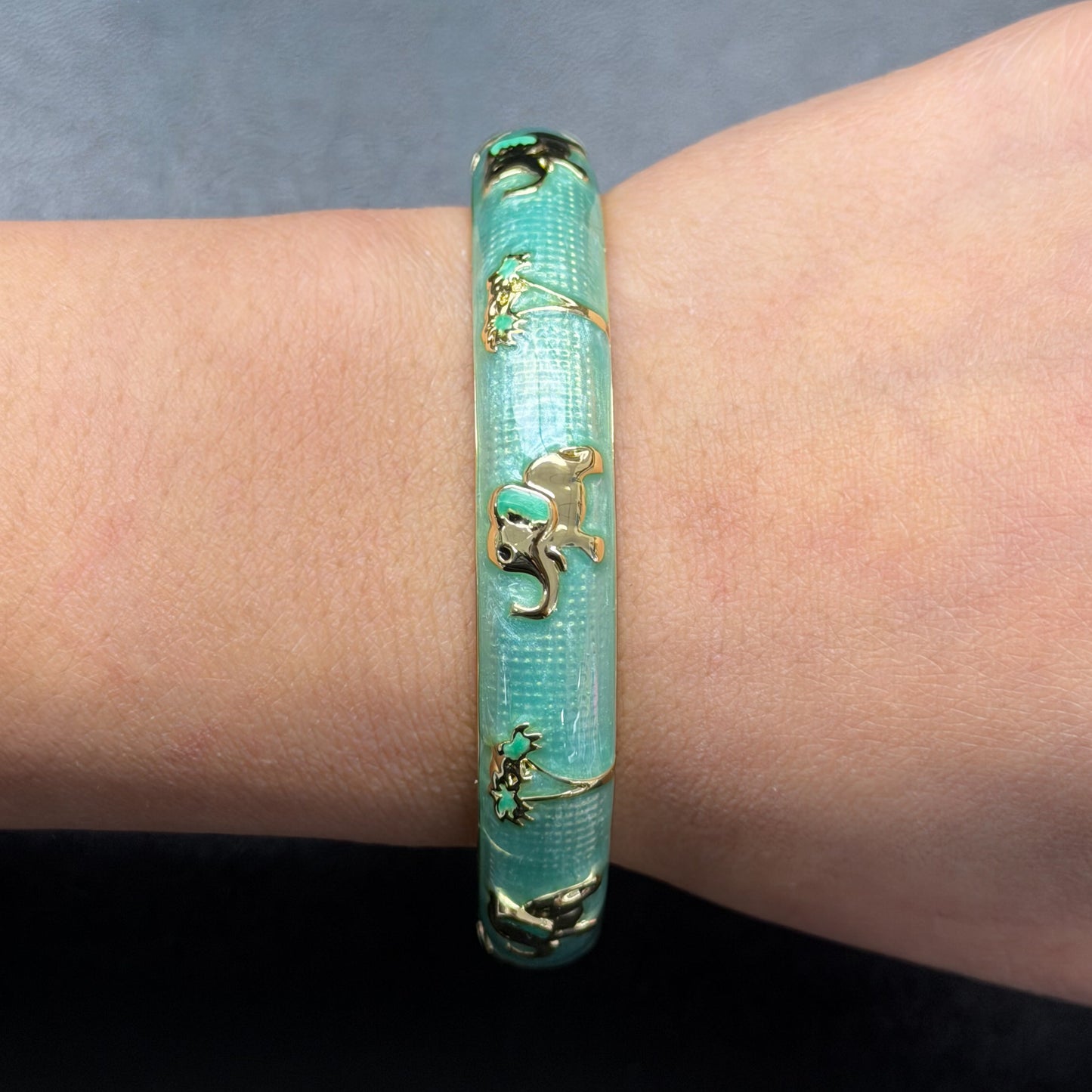 10 mm Elephant Clasp Enamel Bangle