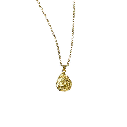 Laughing Buddha Gold-plated Necklace