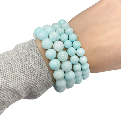 Blue Amazonite Beaded Bracelet