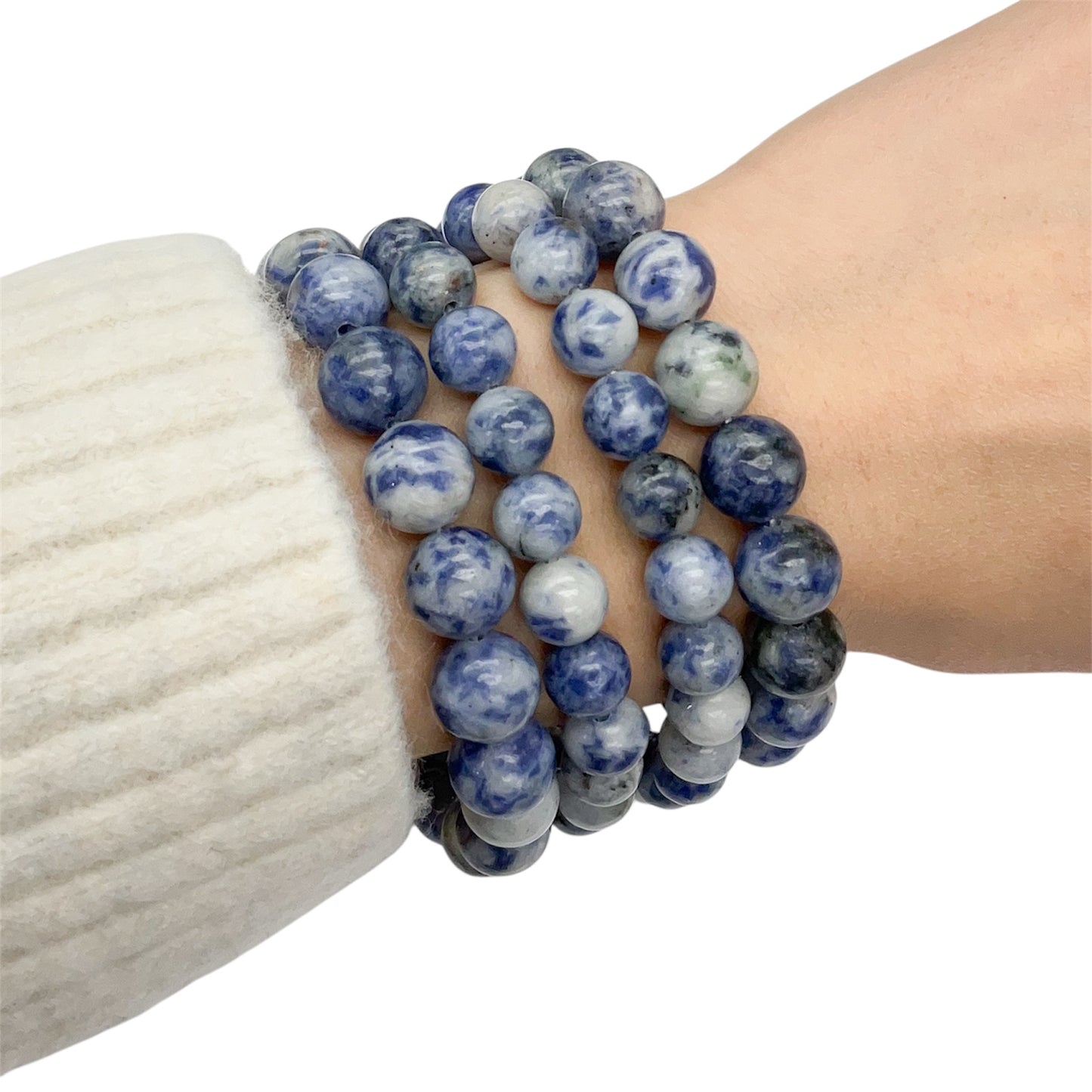 Blue Sodalite Gemstone Beaded Bracelet