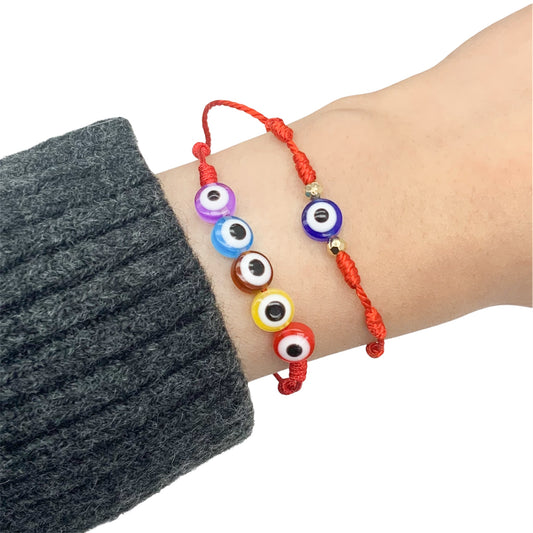 Evil Eye Red String Adjustable Bracelet