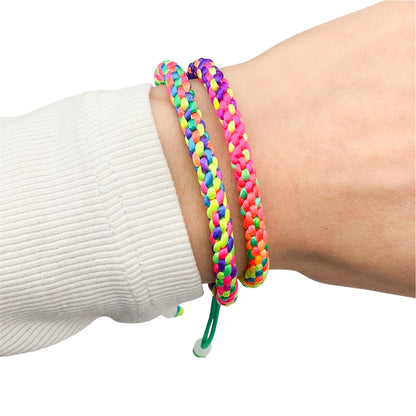 Multicolor Rainbow Braided Bracelet