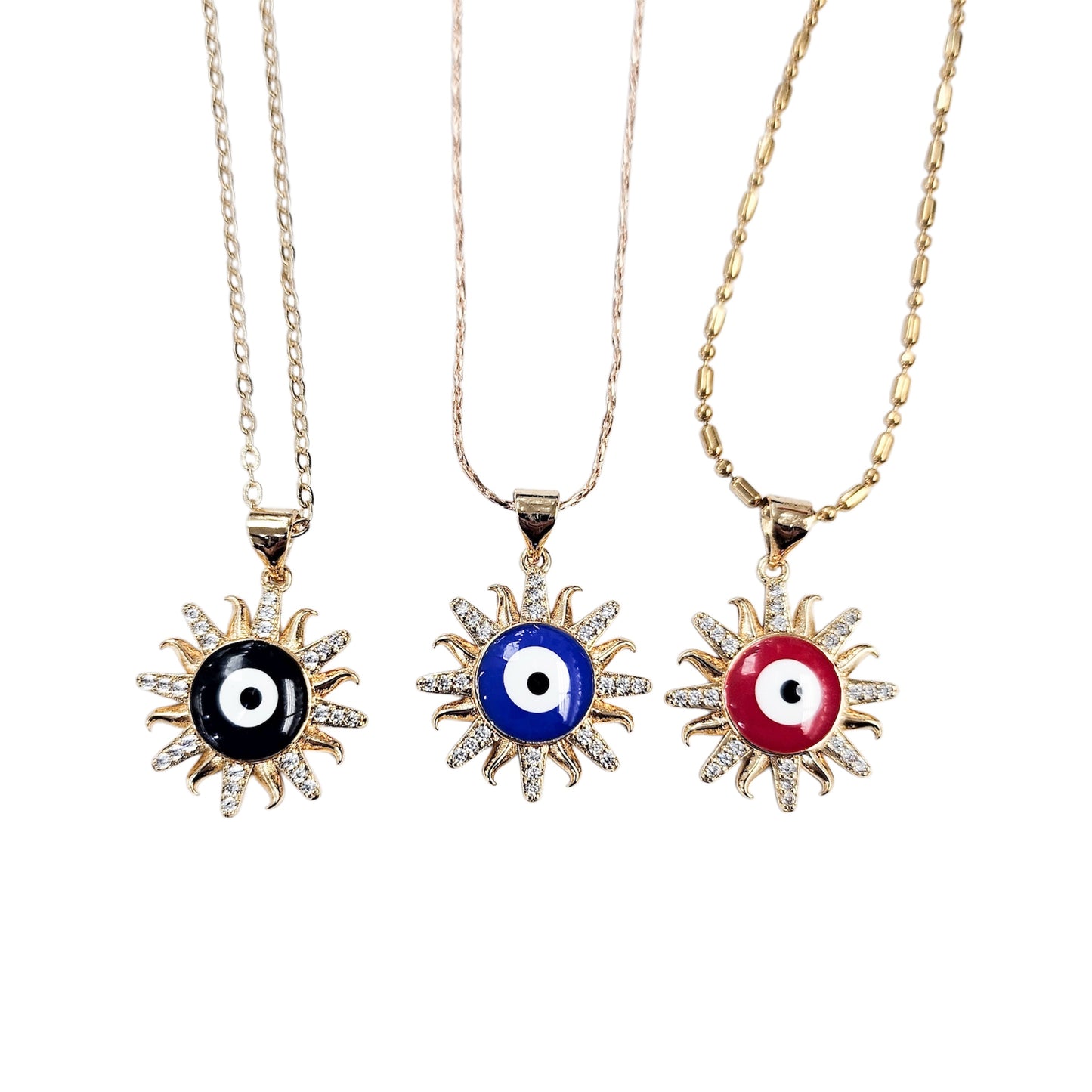 Evil Eye Sun Necklace