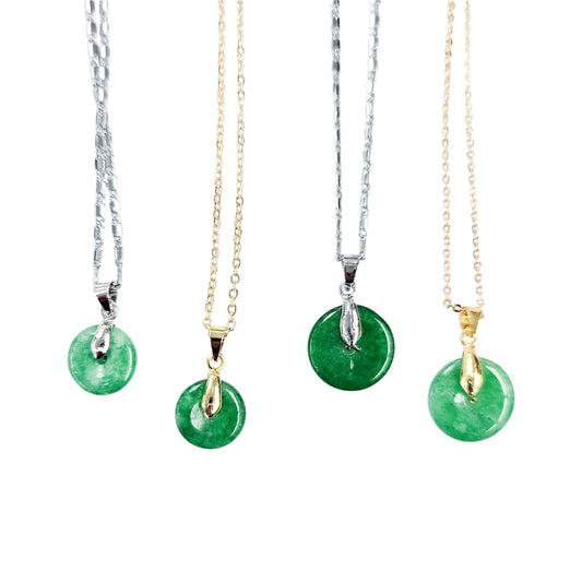 Minimalistic Jade Coin Necklace