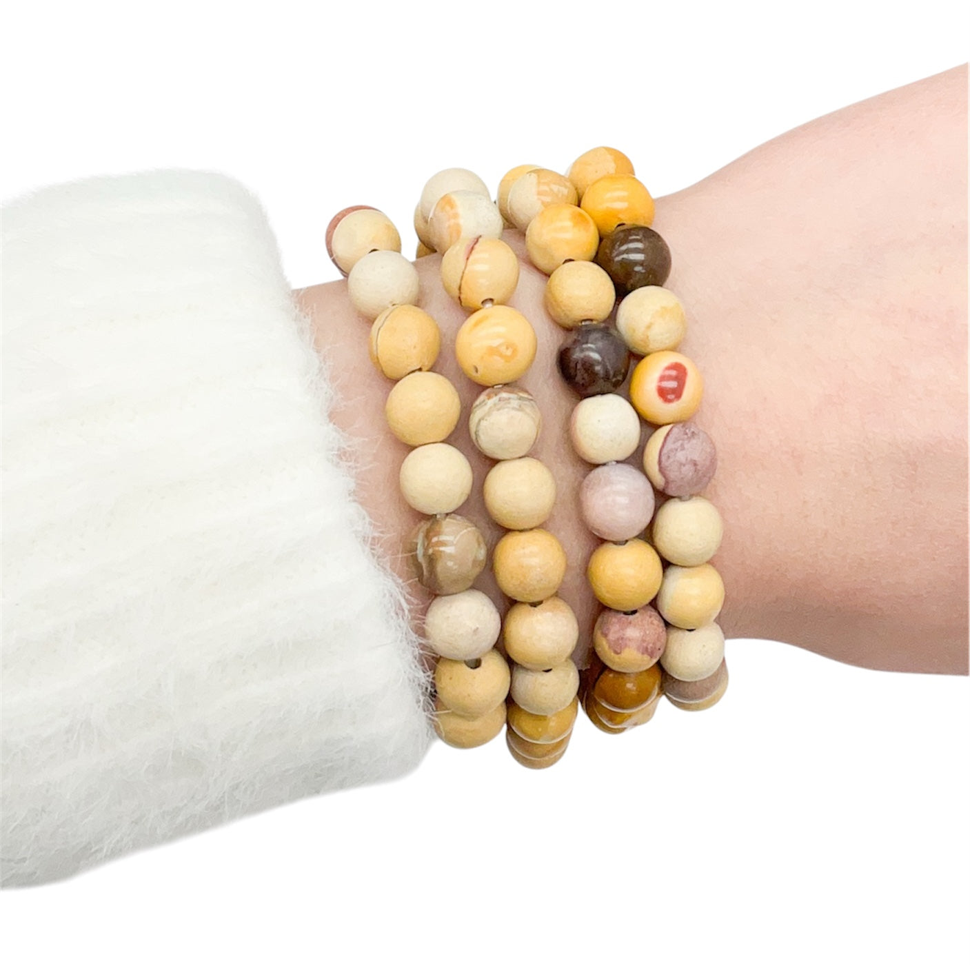 Mookaite Jasper Beaded Gemstone Bracelet