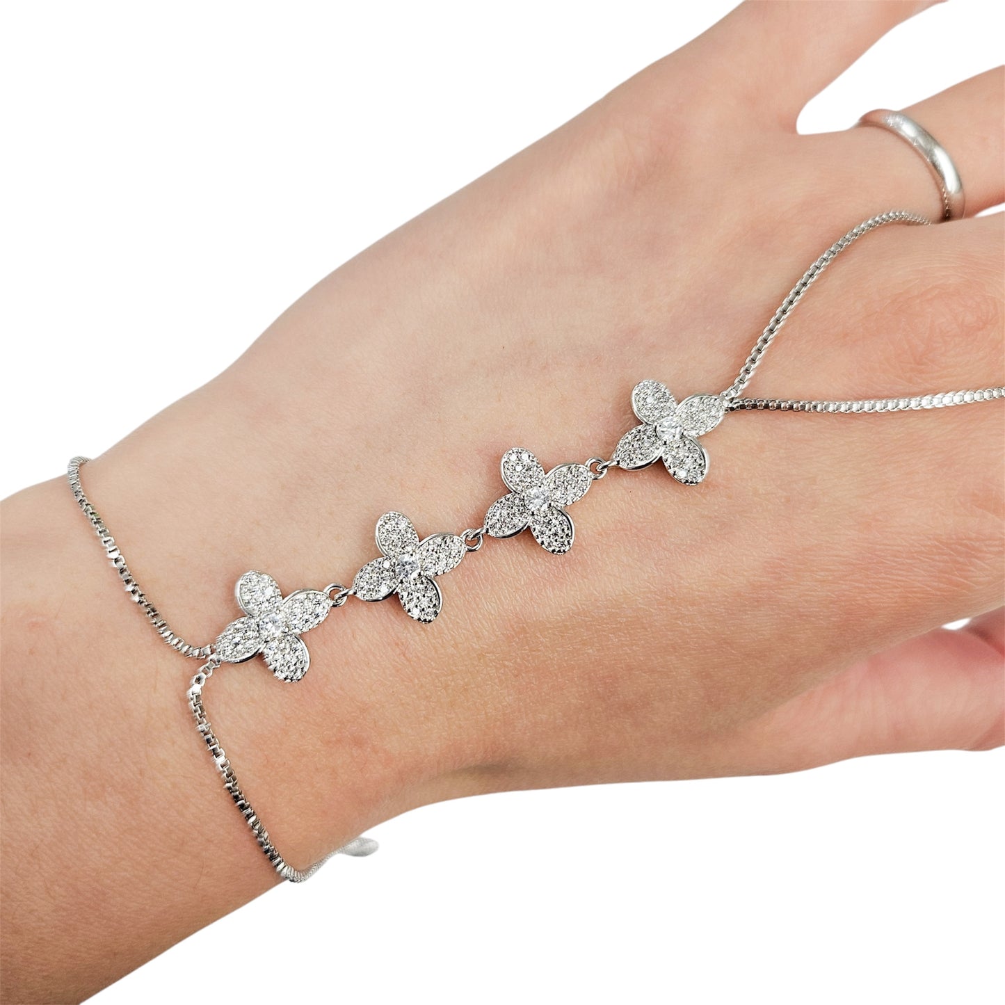 Four Petal Flower Hand Chain