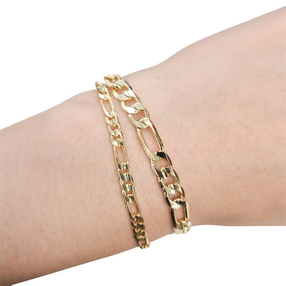 18K Gold Plated Figaro Chain Bracelet