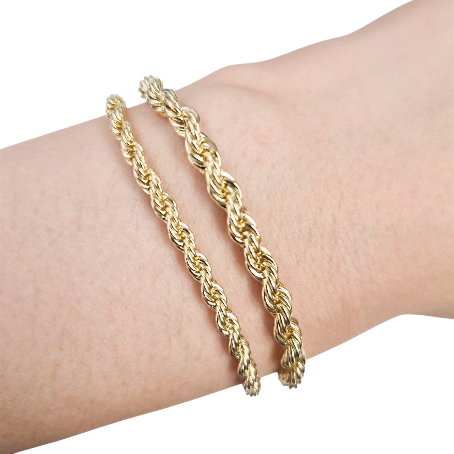 Gold-plated Rope Chain Bracelet