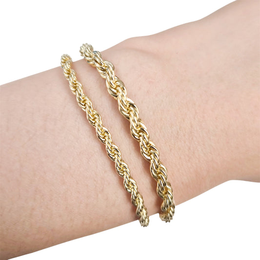 Gold-plated Rope Chain Bracelet