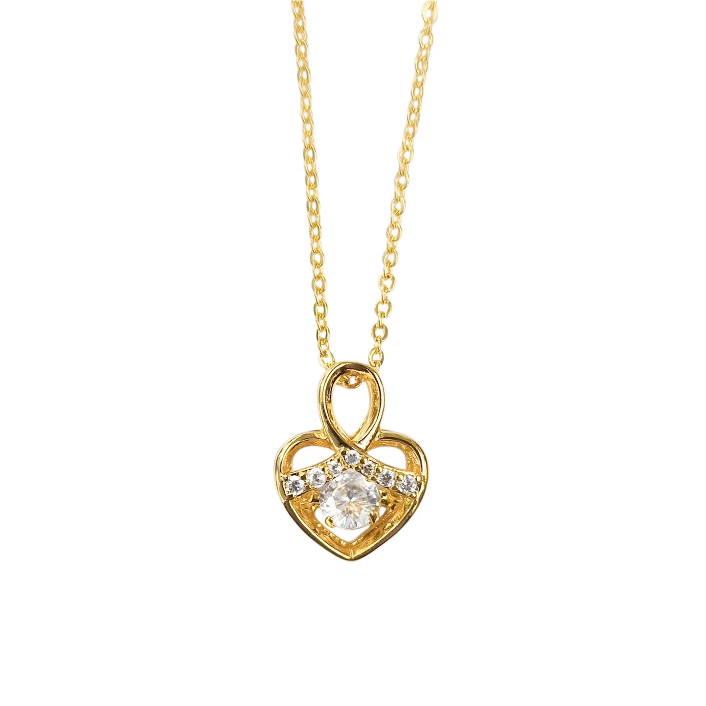 Gold-plated Heart Jewel Necklace