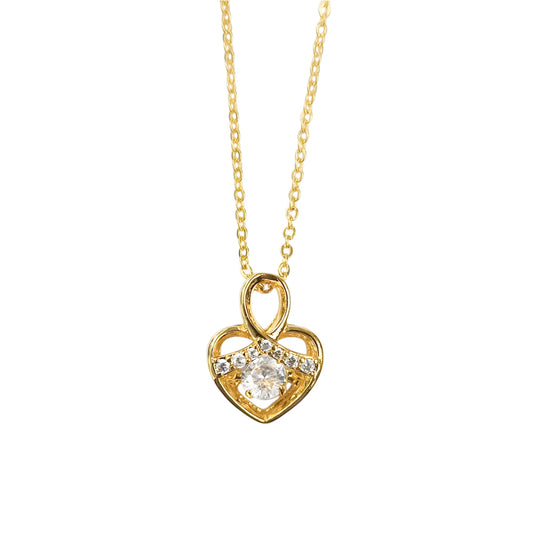 Gold-plated Heart Jewel Necklace