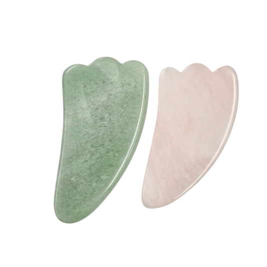 Jade and Rosequartz Guasha Stone Massager