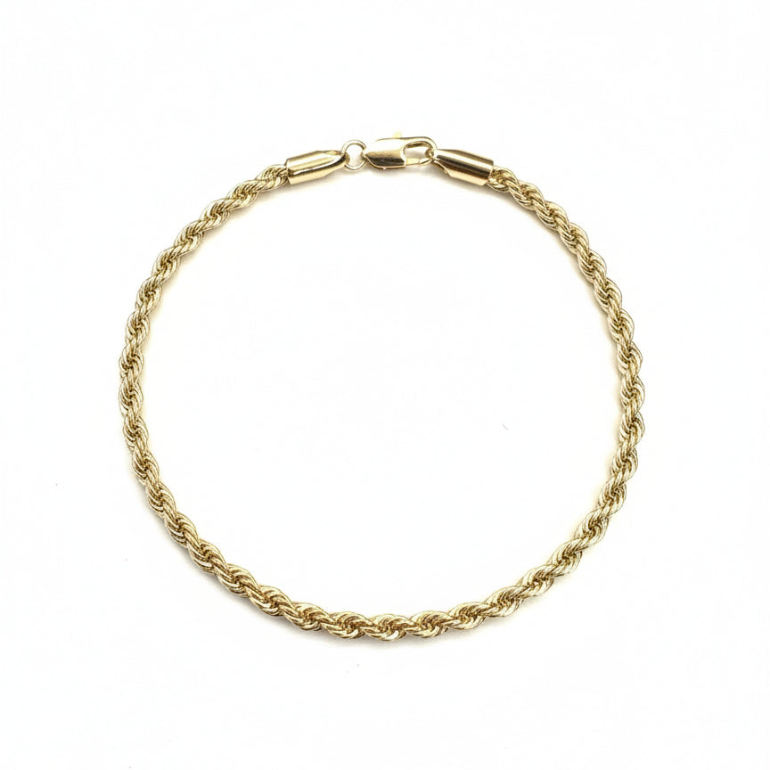 Gold-plated Rope Chain Bracelet