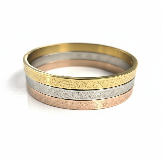 Roses Stainless Steel Bangle