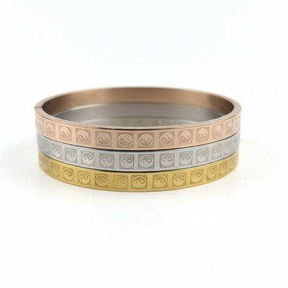 Yin Yang Stainless Steel Bangle