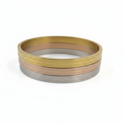 Spiral Swirl Stainless Steel Bangle