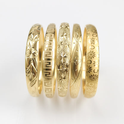 22K Gold-plated Trendy Bangles (Adjustable)