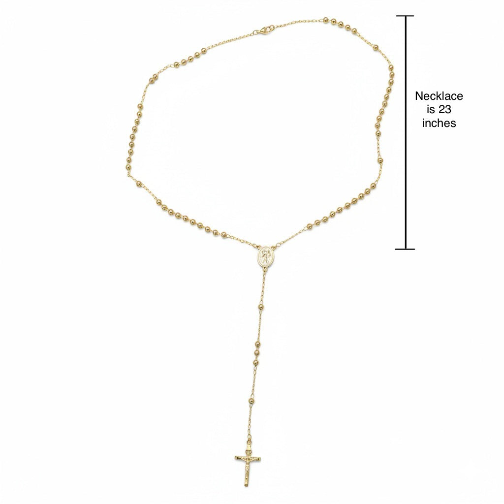 18K Goldplated Miraculous Medal Rosary